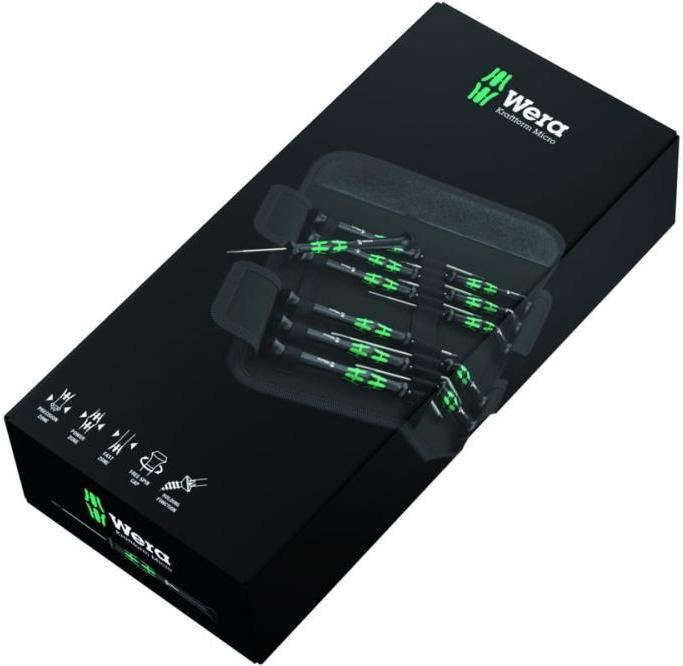 Набор отверток Wera we-073675 (черно-зеленый)