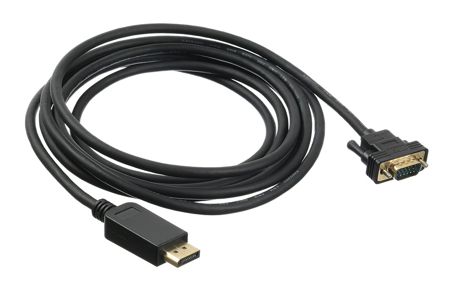 Buro 1.1v DisplayPort m/VGA m 3м (черный)