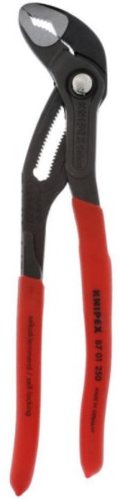 Клещи переставные Knipex Кобра KN-8701250SB (черно-красный)