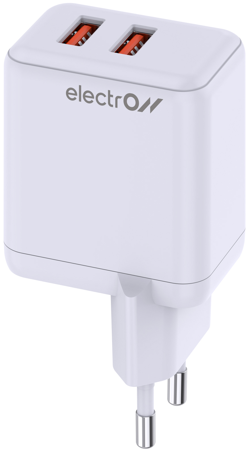 Electron 2*USB, 2.4A + QC3.0, 30Вт (белый)