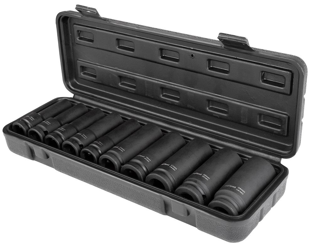 Набор головок AV Steel AV-721410 (черный)