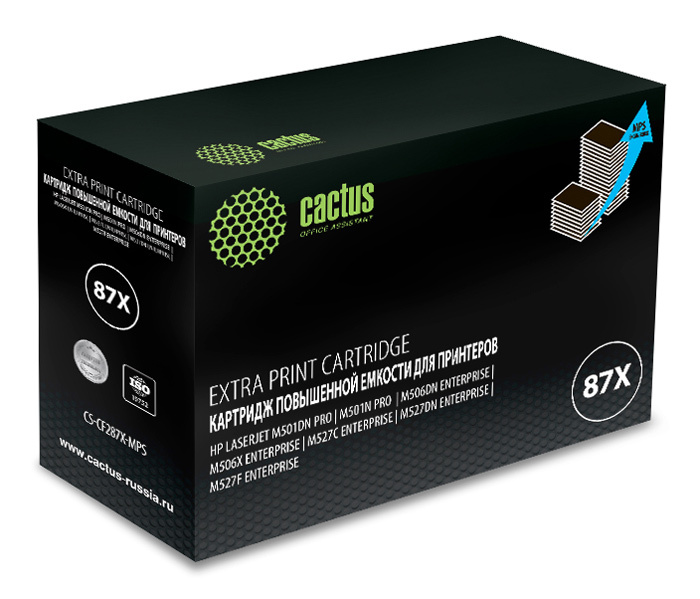 Картридж Cactus CS-CF287X-MPS (черный)
