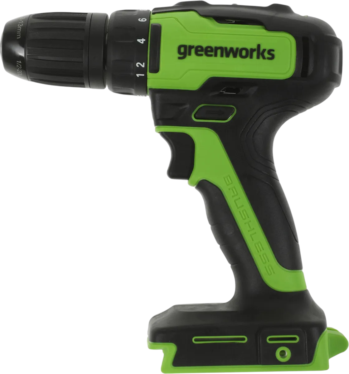 Аккумуляторная дрель-шуруповерт Greenworks GD24DD35 (черно-салатовый)