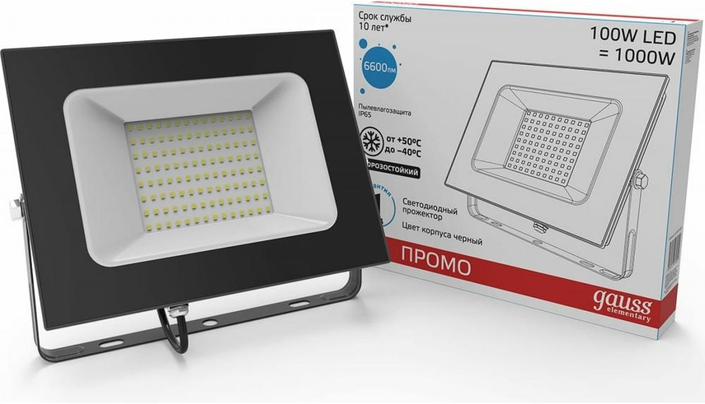Gauss Elementary 100W 6600lm IP65 6500К