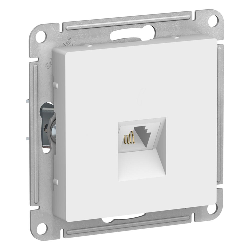 Розетка телефонная Schneider Electric СП AtlasDesign RJ11 (белый)