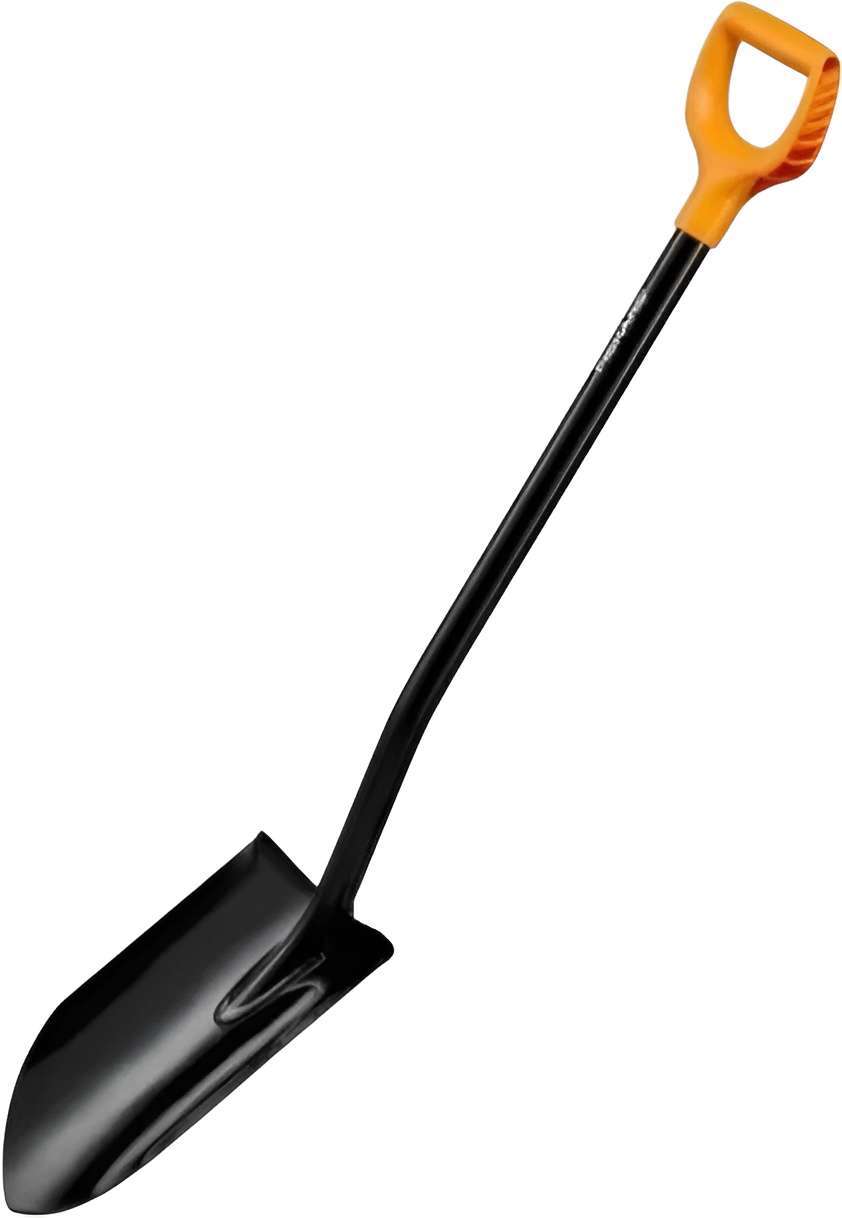 Лопата штыковая Fiskars Ergocomfort (черно-оранжевый)