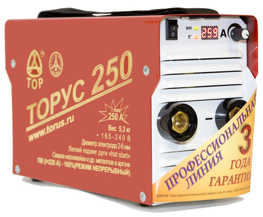 Инверторный сварочный аппарат Торус 250 (красный)
