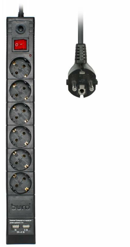 Buro BU-SP3_USB_2A-B 3м (черный)