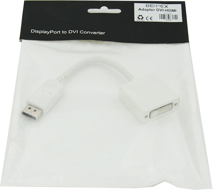 Переходник Noname DisplayPort (m) - DVI (f) (белый)