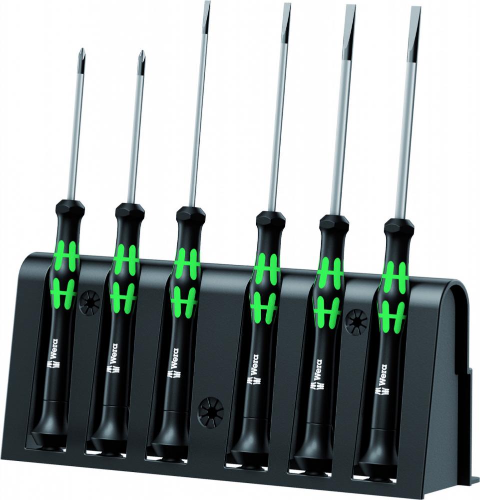 Набор отверток Wera Micro 2035/6 A SATZ 6 TLG WE-118150 (черно-зеленый)