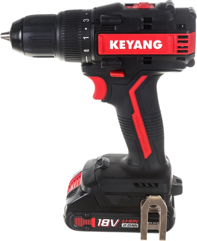 Аккумуляторная дрель-шуруповерт Keyang DD18BL-W (Set) (черно-оранжевый)