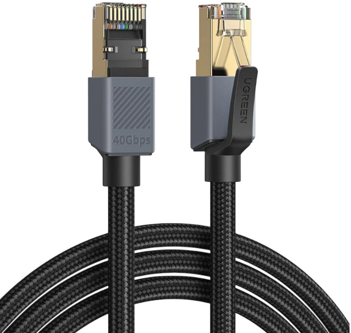 Ugreen NW343  Cat8 F/FTP Ethernet Cable 3m (черный)