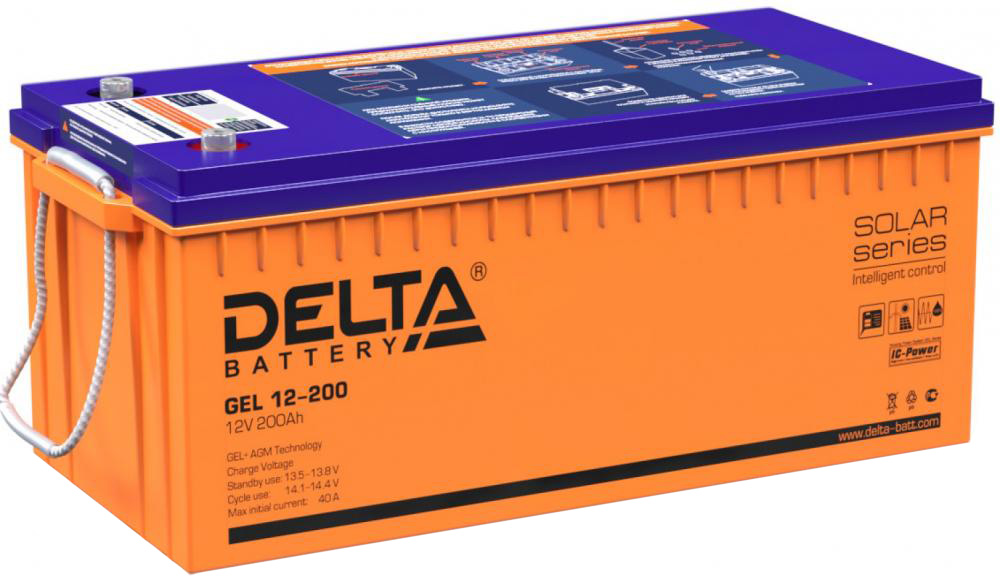 Аккумуляторная батарея Delta 12-200 (сине-оранжевый)