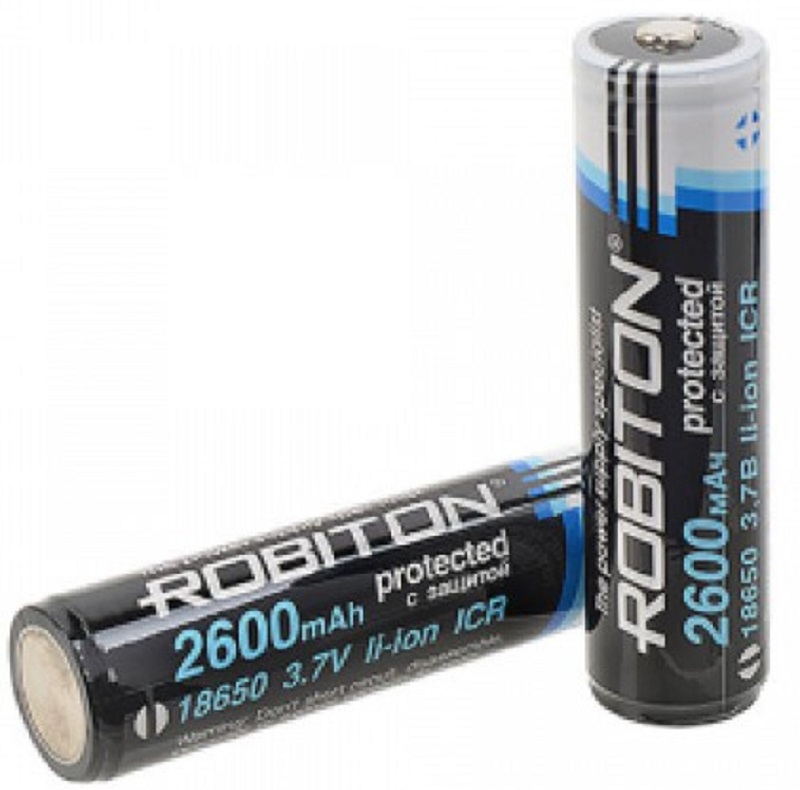Аккумулятор Robiton 18650 2600мАч 5А с защитой (Samsung Li-ion)