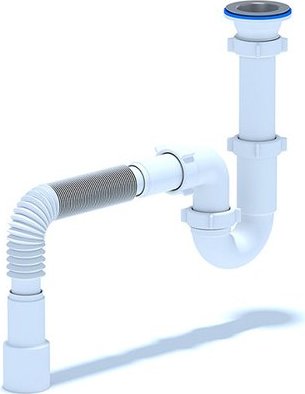 Сифон AniPlast D0115 (белый)
