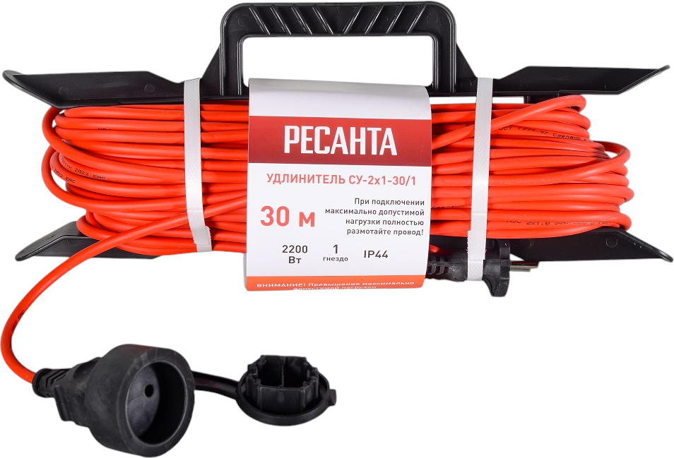 Удлинитель силовой Ресанта СУ-2х1-30/1 (красный)