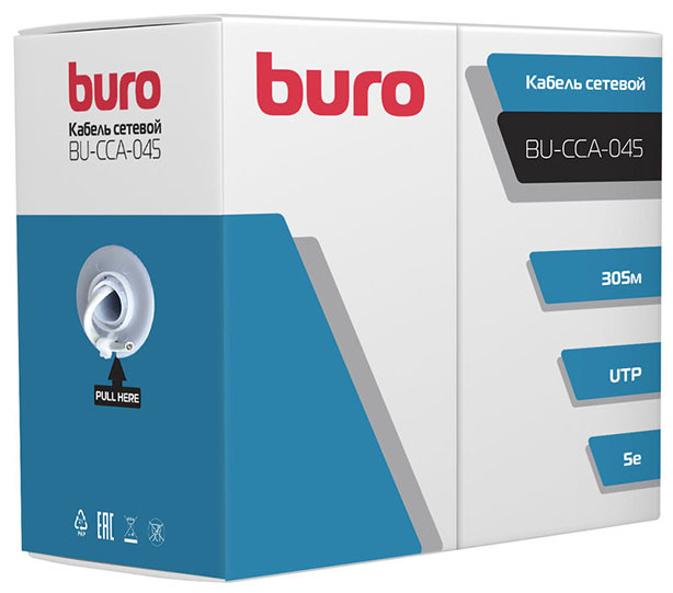 Buro UTP 5E 4 пары BU-CCA-045 (серый)