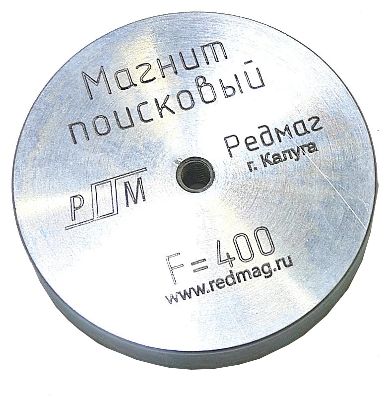 Магнит Редмаг поисковый односторонний F400 (серый)