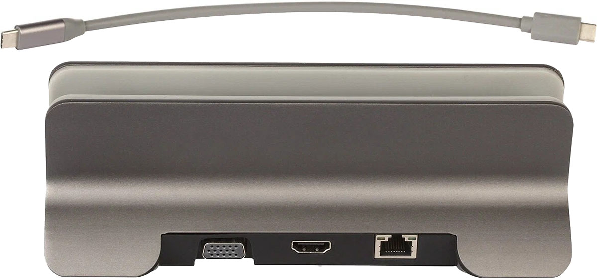 USB концентратор Qumo Dock 5 CH Type-C HB-0006 (серый)