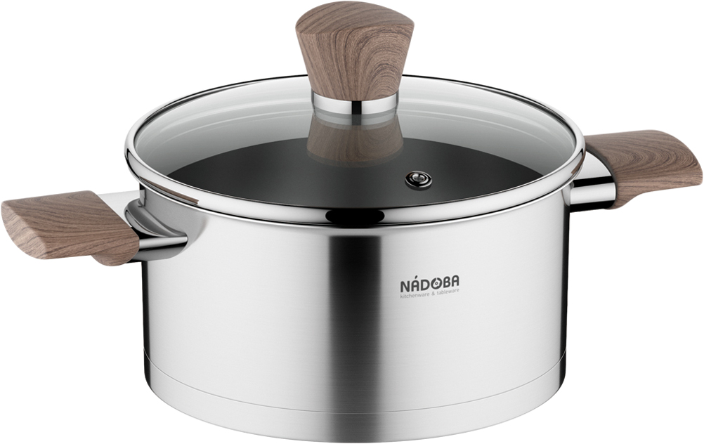 Кастрюля NADOBA LUDVA 24 см (серый)