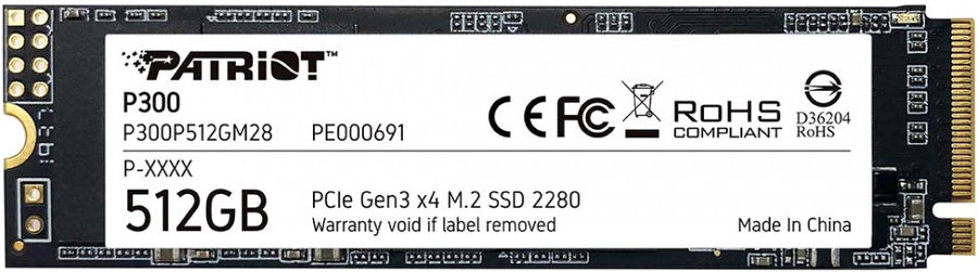 PATRIOT P300P512GM28 512GB M.2 (черный)