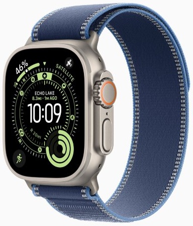 Apple Watch Ultra 3 (2025) 49mm Titanium Case with Blue/Bright Blue Trail Loop S/M (титан)