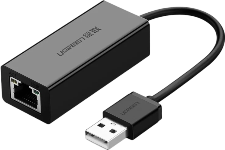 Ugreen USB 2.0-LAN RJ45 (черный)