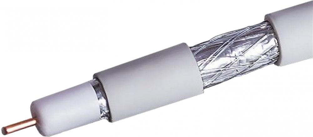 Кабель коаксиальный Net.on RG-6 CCS 1,02 /21%/ / FPE / Al-Pet-Al Foil / Al 64x0,12 / PVC RW 109L (белый)