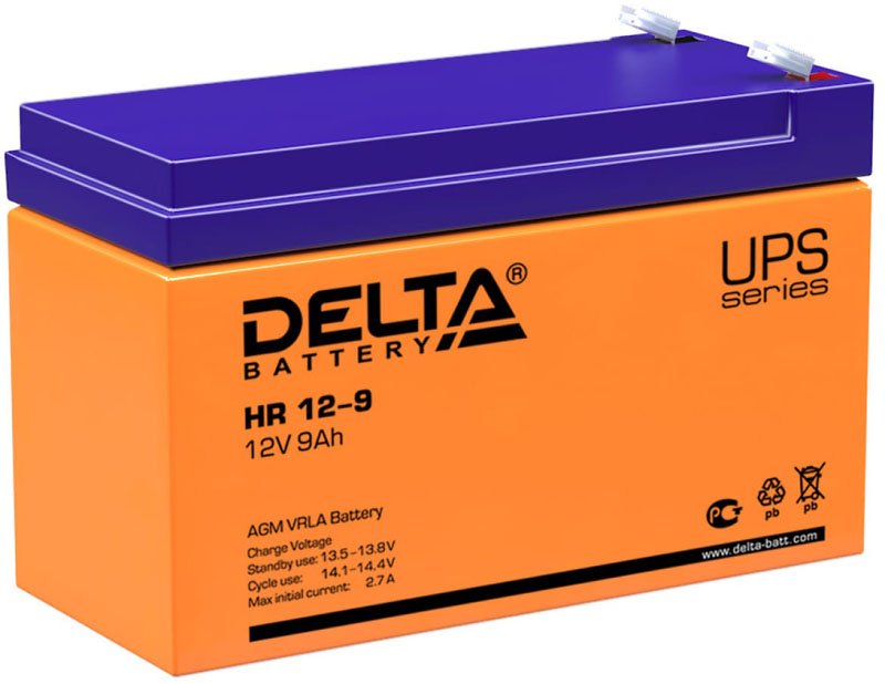 Аккумуляторная батарея Delta HR 12-9 (сине-оранжевый)