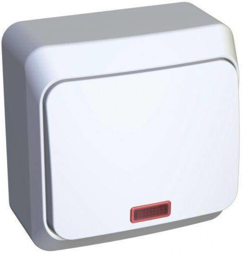Schneider Electric 1-кл. ОП Этюд 10А IP20 с подсветкой BA10-007B (белый)
