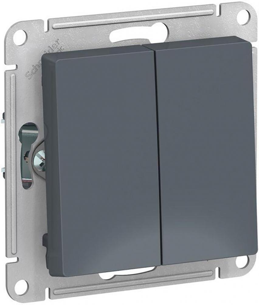 Переключатель Schneider Electric СП AtlasDesign ATN000765 (антрацит)