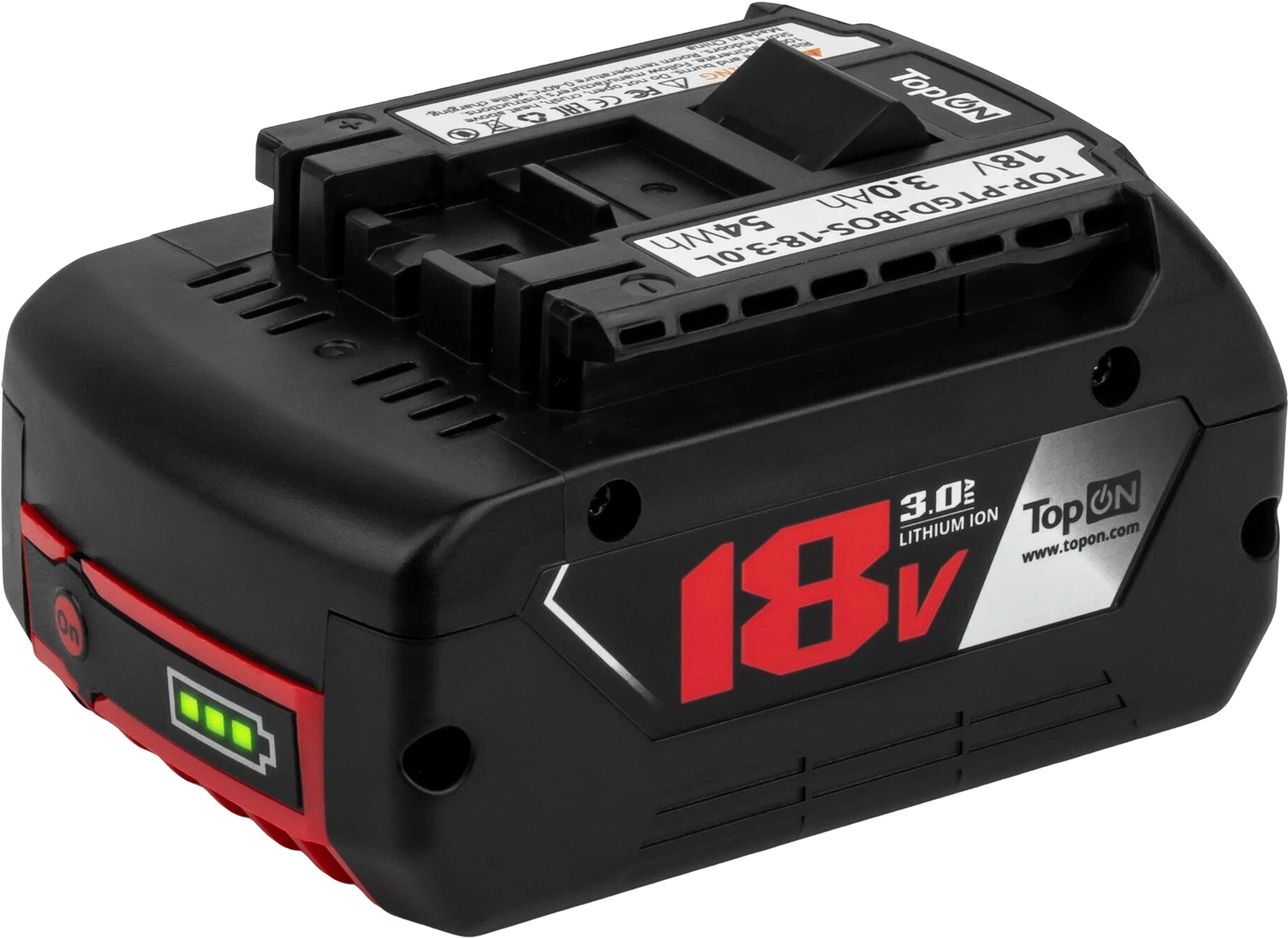 Аккумулятор TopON TOP-PTGD-BOS-18-3.0L (черный)