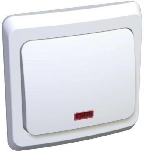 Schneider Electric 1-кл. СП Этюд 10А IP20 с подсветкой BC10-007B (белый)