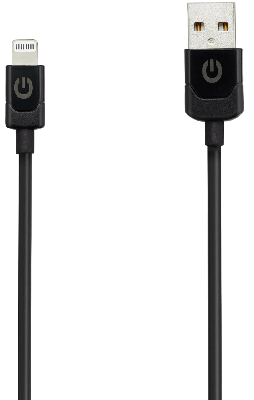 Gerffins GFPRO-CAB-AL-BLACK, Lightning MFI, 1м, ПВХ, 2.4А (черный)