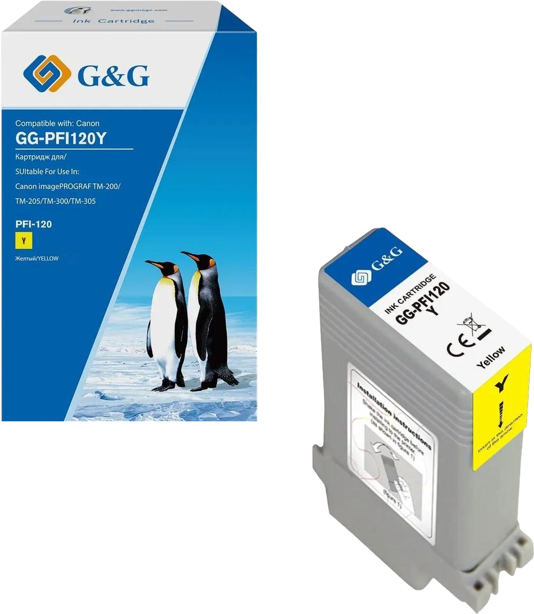 G&G для Canon imagePROGRAF TM-200/205/300/305/250 (желтый)