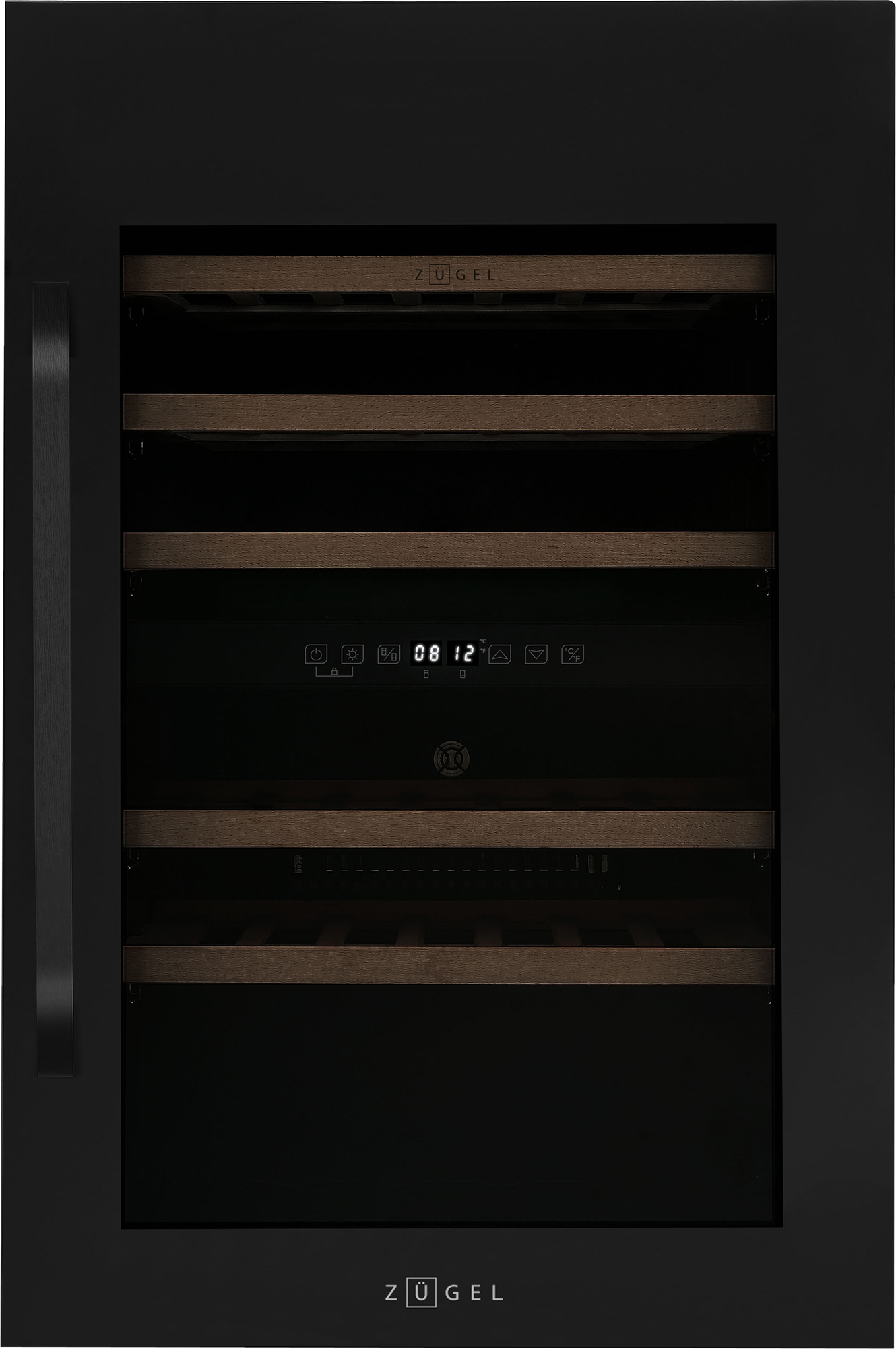 Встраиваемый винный шкаф ZUGEL ZCWI570DB (черный)