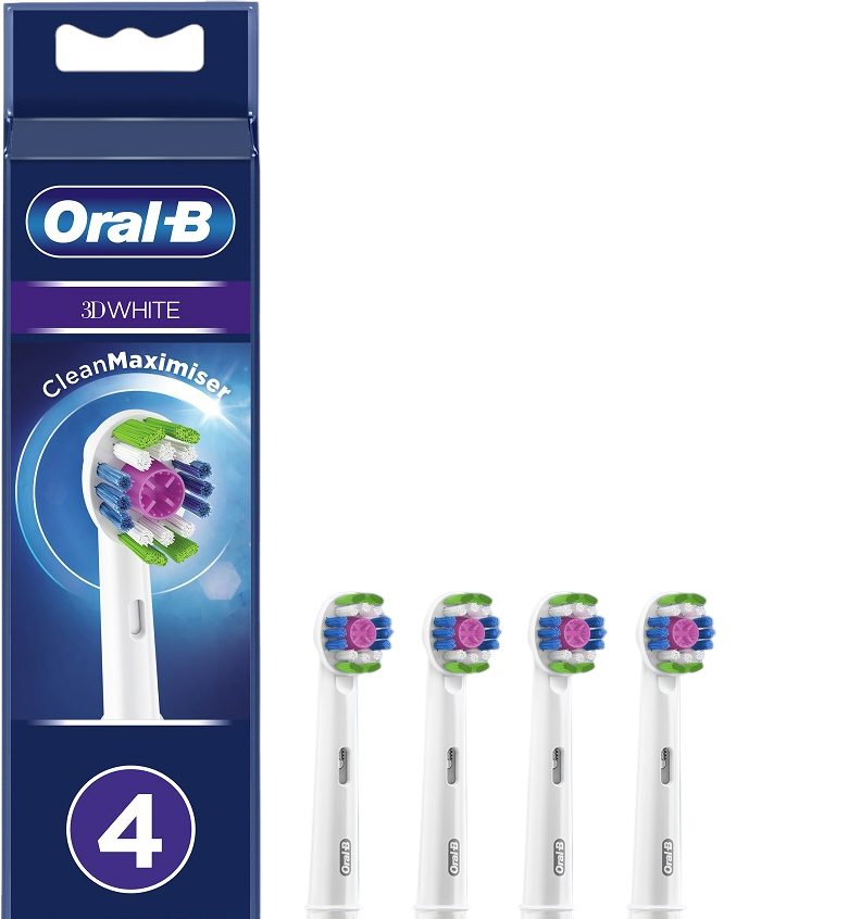Насадки для электрических зубных щеток Oral-B 3D White 4 шт (белый)