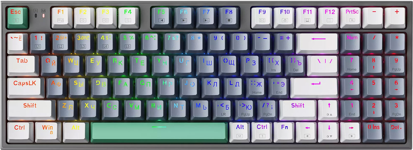 Machenike K500-B94 Moonstone SE (бело-серый)