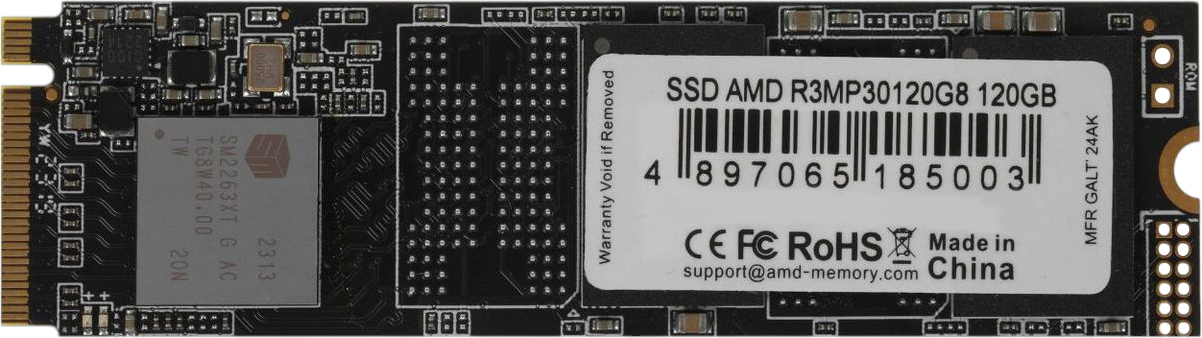 AMD Radeon R3 PCIe 3.0 x4 M.2 2280 120 Гб (черный)