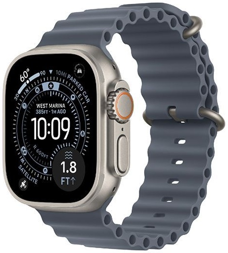 Apple Watch Ultra 3 (2025) 49mm Titanium Case with Anchor Blue Ocean Band (титан)