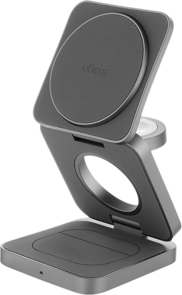 Беспроводное зарядное устройство uBear Balance 3-in-1 (серый)