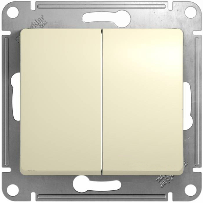 Schneider Electric 2-кл. СП Glossa 10А IP20 сх. 6/2 10AX GSL000265 (бежевый)