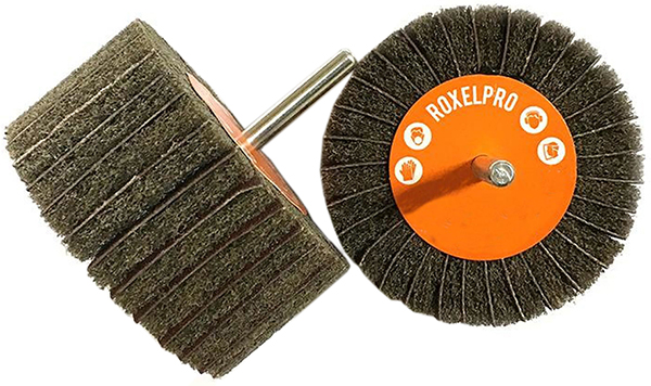 Щетка абразивная RoxelPro ROXTOP Р180+Fine (оранжевый)