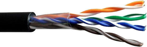 Кабель коаксиальный Net.on UTP Cat.5e 4x2хAWG24 CCA PE Outdoor 01-0301 (черный)