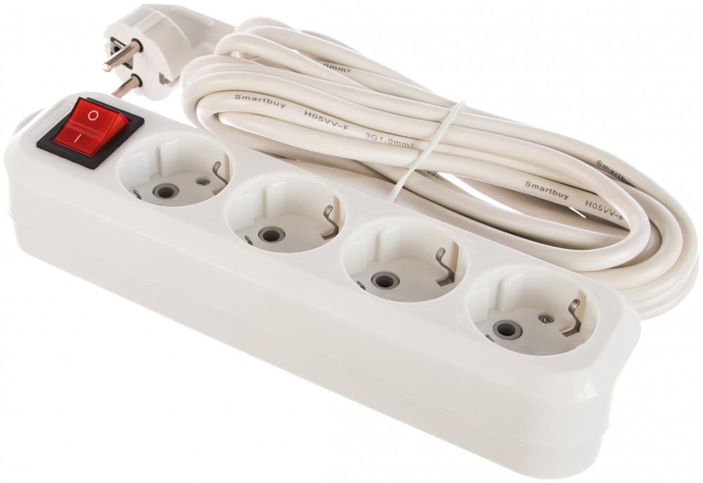 Удлинитель Smartbuy SBE-16-4-05-ZS (белый)