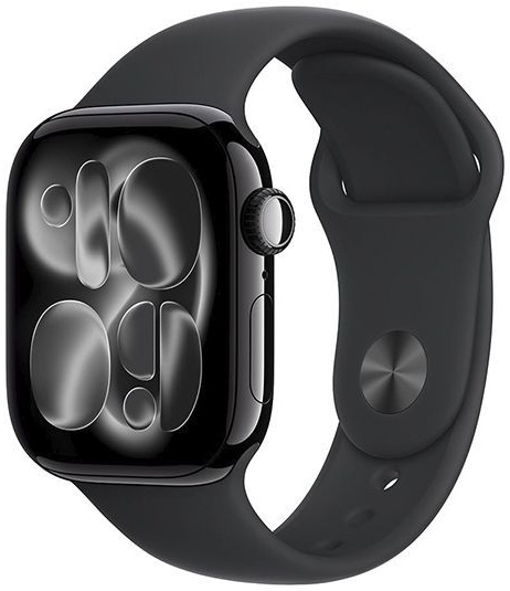 Apple Watch Series 11 46mm Aluminium Case with Black Sport Band M/L (черный)