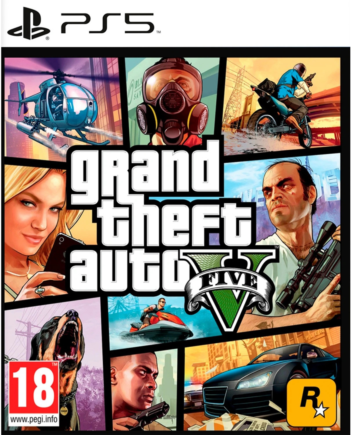 Rockstar Games Grand Theft Auto GTA V (Русские субтитры ) (PS5) (черный)