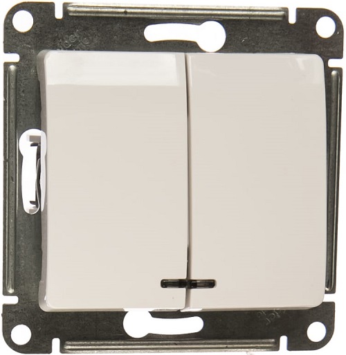 Выключатель Schneider Electric Glossa SchE GSL000153 (белый)