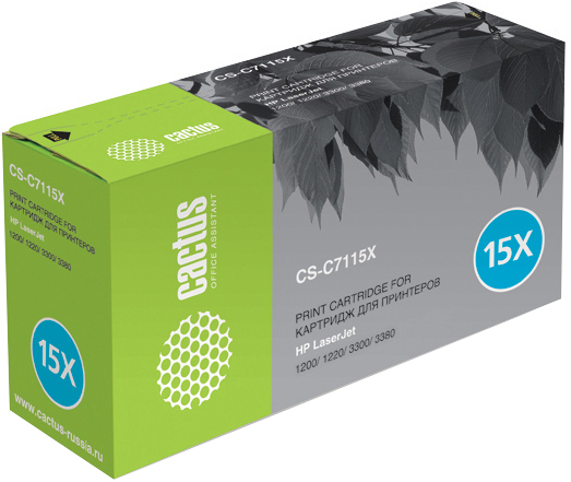 Cactus CS-C7115XS для HP LJ 1200/1220/3300/3380 (3500стр.) (черный)