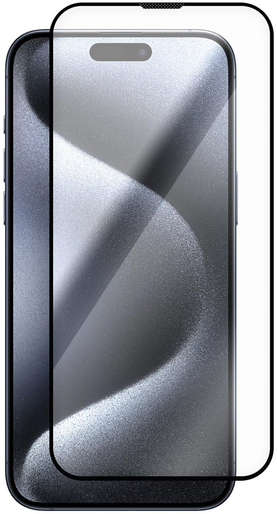 KRUTOFF Full Glue Premium для iPhone 15 Pro Max (черный)